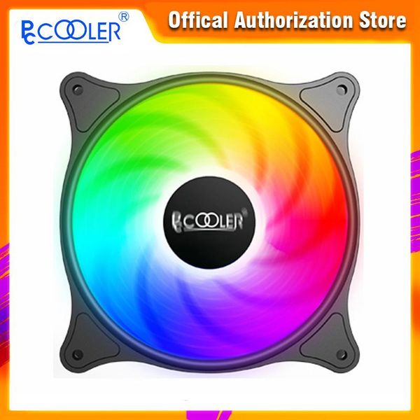 

pccooler colorful 120mm fan cooler computer led ultra silent pc case 15 leds 12v 3 pin molex dualmode fans & coolings