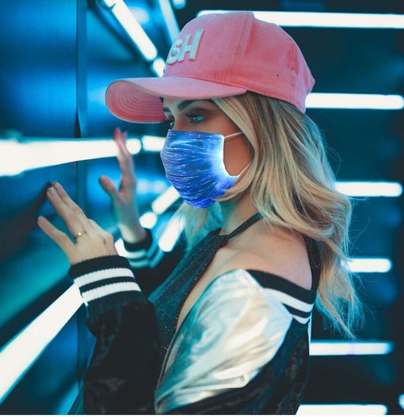

fast dhl inventory led luminous party mask, pm2.5 filter luminous mask
