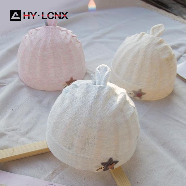 

caps & hats summer boy girl cotton breathable thin sun hat baby outdoor leisure monochrome star decoration beanies, Yellow