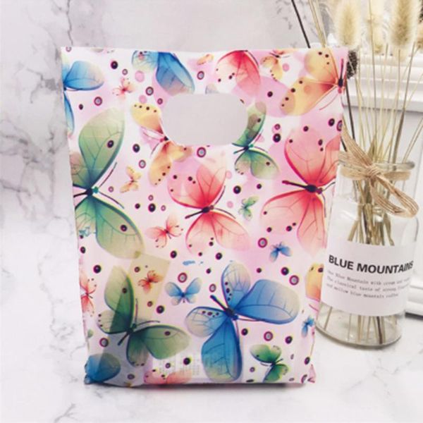 

christmas decorations 100pcs cute cartoon gifts bags cookie packaging self-adhesive plastic for biscuits birthday candy cake package