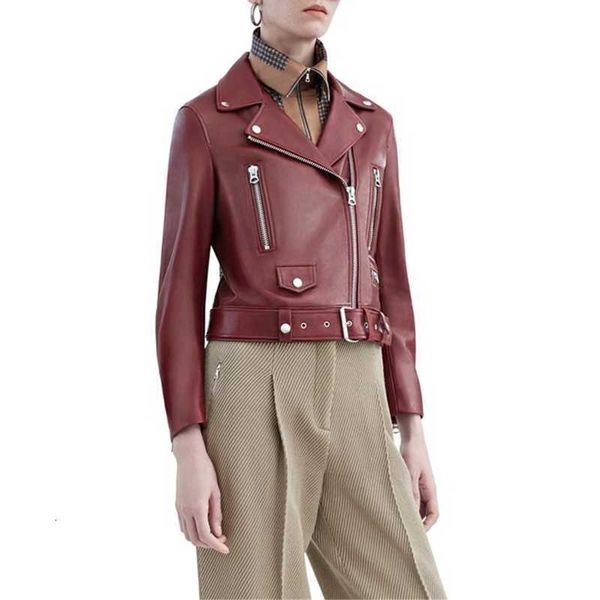 

women's fur & faux 100% real female leather short soft jacket and f3aj, Black