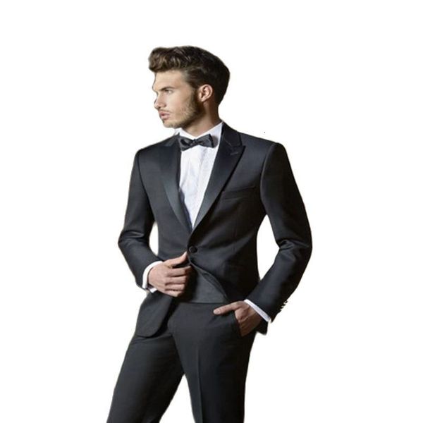 

men's suits & blazers tailor-made groom's fashionable tuxedos sier tuxedo man's attire (jacket + pants bow tie) male, White;black
