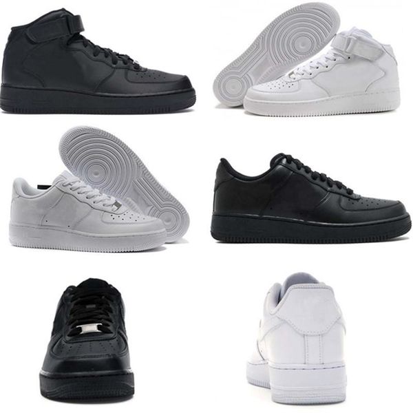 

2020 kj shoes one 1 classical mid 07 all triple white white black low high airforces 1 men women sport sneakers trainers sneakers 5-11