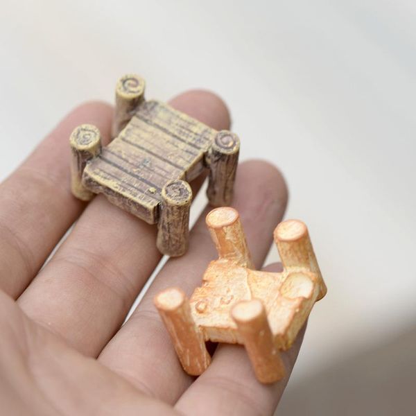 

decorative objects & figurines wooden bridge miniatures fairy resin bonsai micro landscape diy crafts garden decoration