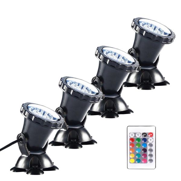 

aquariums lighting 16 static colors 4 dynamic modes aquarium light submersible underwater spotlight remote control for fish tank garden foun