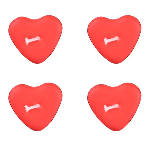 

candles 100pcs romantic heart shape candle wedding decorative smokeless (red)