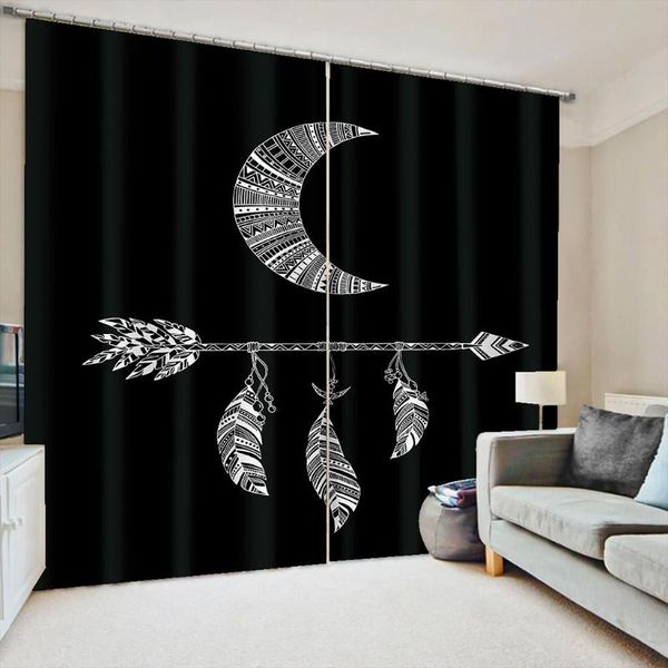 

curtain & drapes beautiful po fashion customized 3d curtains black blackout window for living room office bedroom