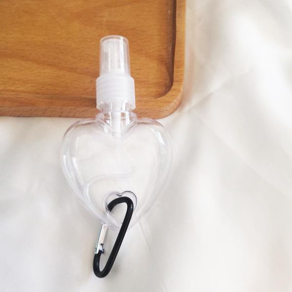 

storage bottles & jars 10pcs travel bottle keychain 50ml heart shaped fine mist spray portable empty reusable for liquid containers