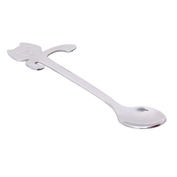 

spoons stainless steel cartoon dog creative ice cream dessert long short handle coffee&tea spoon tableware kitchen tool