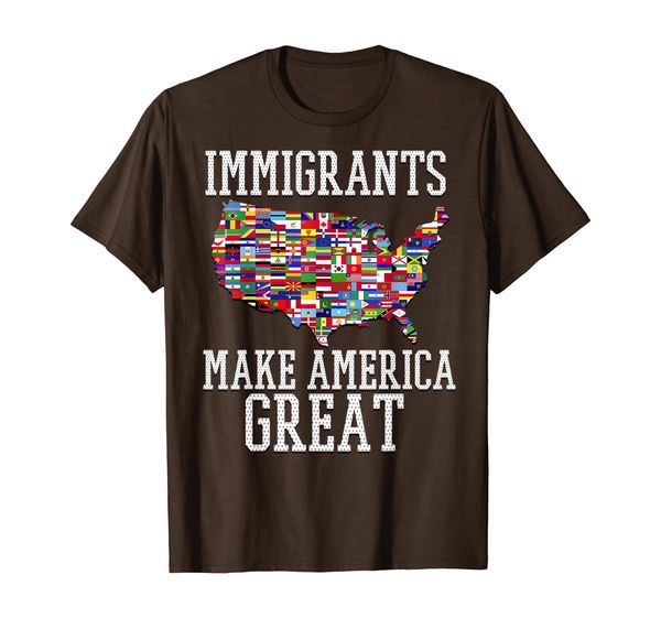 

immigrants make america great gift t-shirt, White;black