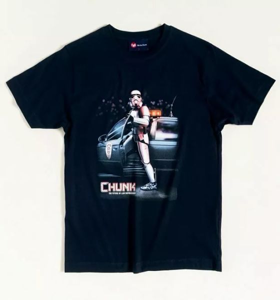 

official men's navy robo chunk stormtrooper t-shirt from chunk, White;black