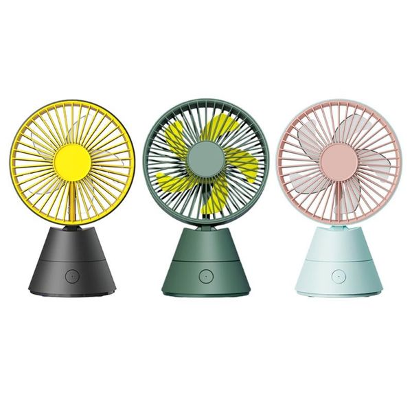 

electric fans j0pe mute rotatable desk fan 4000mah rechargeable personal 3d airflow cyclone cycle portable wireless usb for room