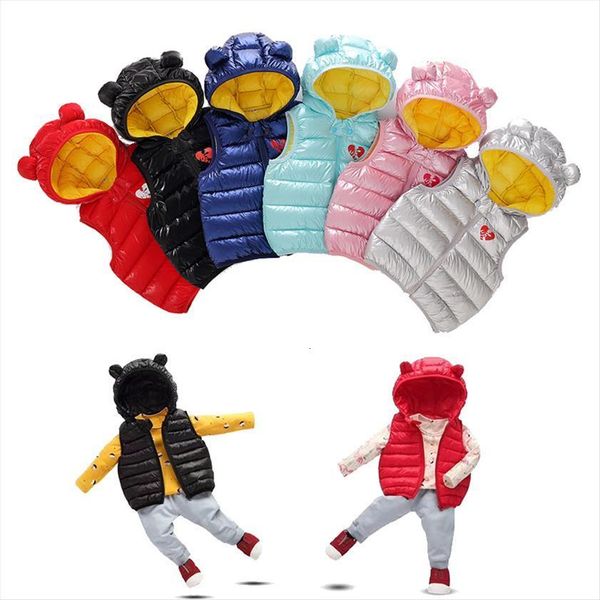 

baby girl boy winter vest autumn hooded coat overcoat kid boys clothes with ear jackets light style outwear, Camo