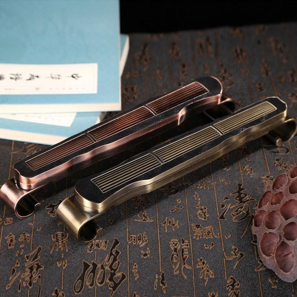

fragrance lamps metal antique copper alloy piano incense burner teahouse ornament for 21cm sticks home decor high-end stick holder base