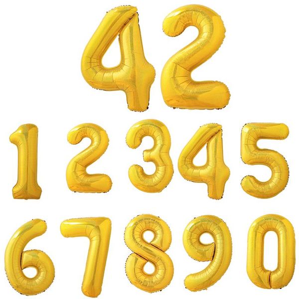 

party decoration 42 inch balloons gold foil numbers ballon wedding decorations happy birthday gifts 2021 year accessories