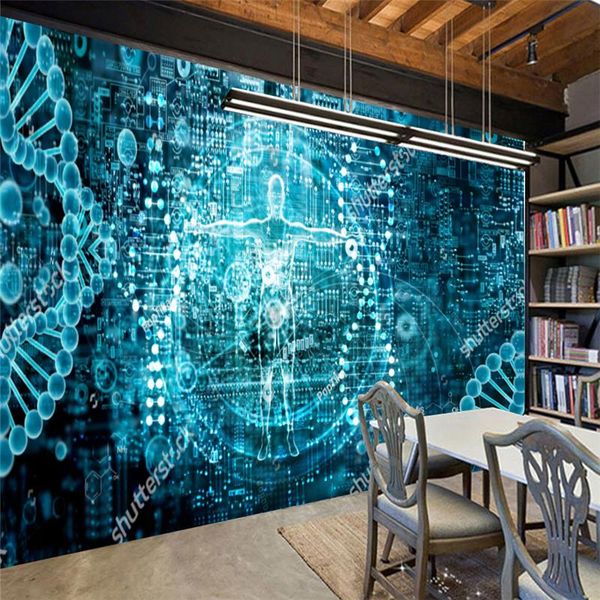 

wallpapers abstract digital biological art wallpaper modern technology sense industrial decor background wall papers murals papel de parede