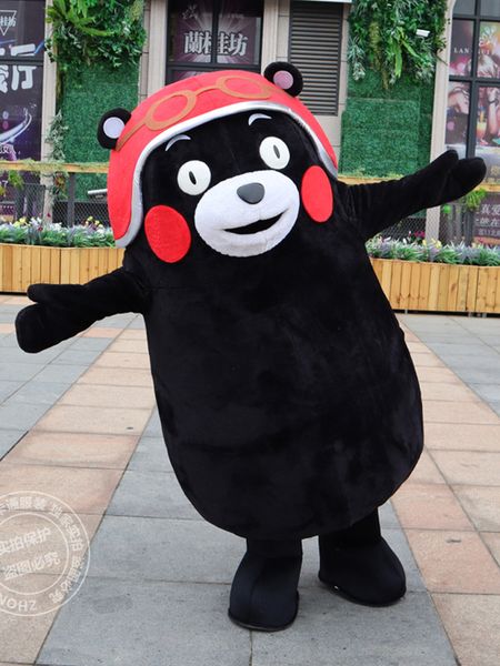 

mascot costumes japan kumamon bear mascot costume animal bear cartoon fancy dress halloween christmas birthday party carnival character suit, Red;yellow
