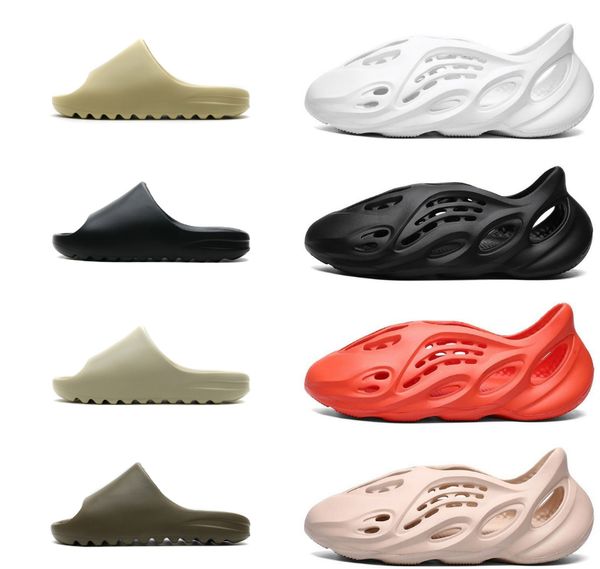 

kanye slides shoes slippers moon grey platform sandals sneakers mens womens foam runner desert sand resin triple black orange bone fashion t