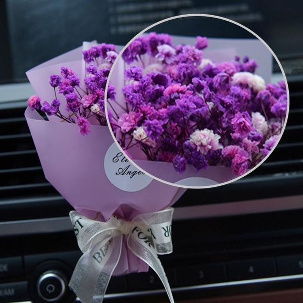 

car air freshener creative perfume dry flower gypsophila auto outlet fragrance clip decor conditioning ornament