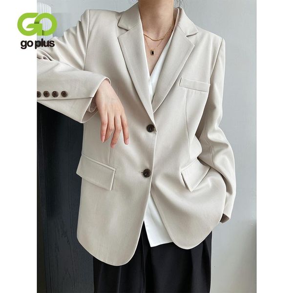 

women's suits & blazers goplus blazer jackets for women 2021 black office lady korean coats laides veste dameskleding tailleur femme, White;black