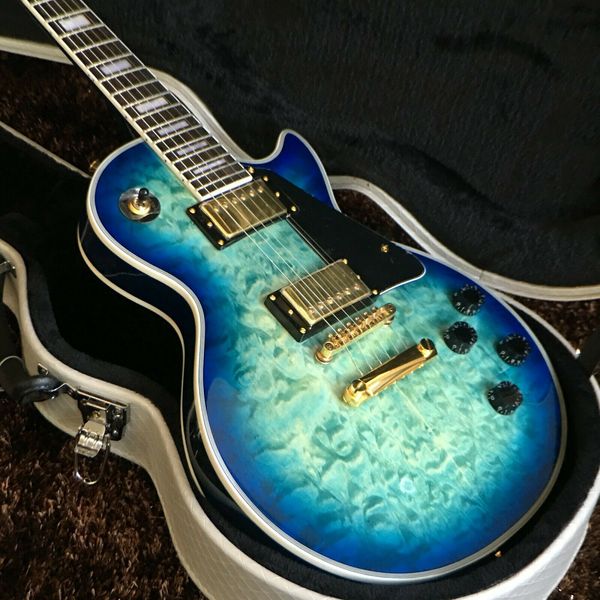 

details about production plant custom made electric guitars blue flower guitar