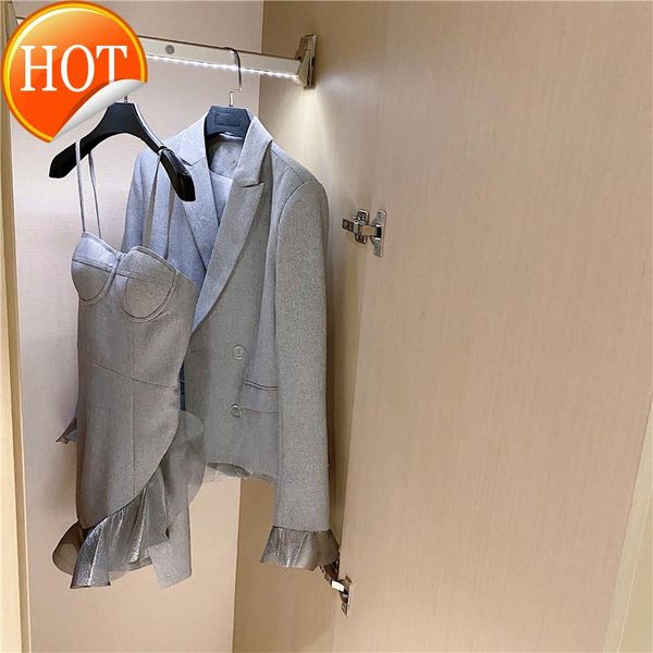 

spring women's suit 2021 style suspender with flavor pants & capris, Black;white