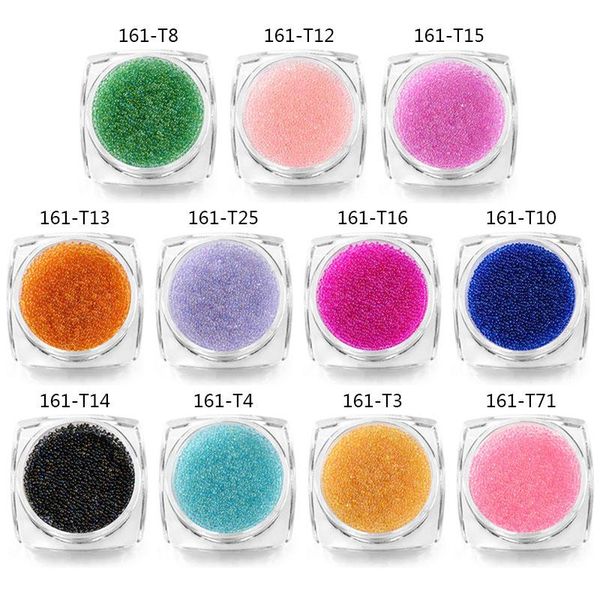 

nail art decorations mtssii caviar beads crystal tiny rhinestones for manicure glass balls microbead diy charms decor, Silver;gold