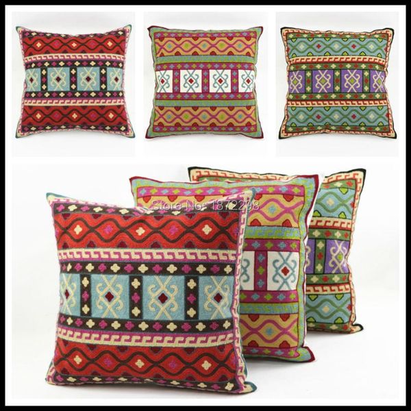 

45x45cm canvas wool embroidery throw pillow case cushion cover no core ht-ccwec-b-21-23 cushion/decorative