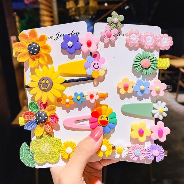 

hair accessories fashion cute hairpin small fresh candy color children's side clip girls duckbill bb for gift, Slivery;white