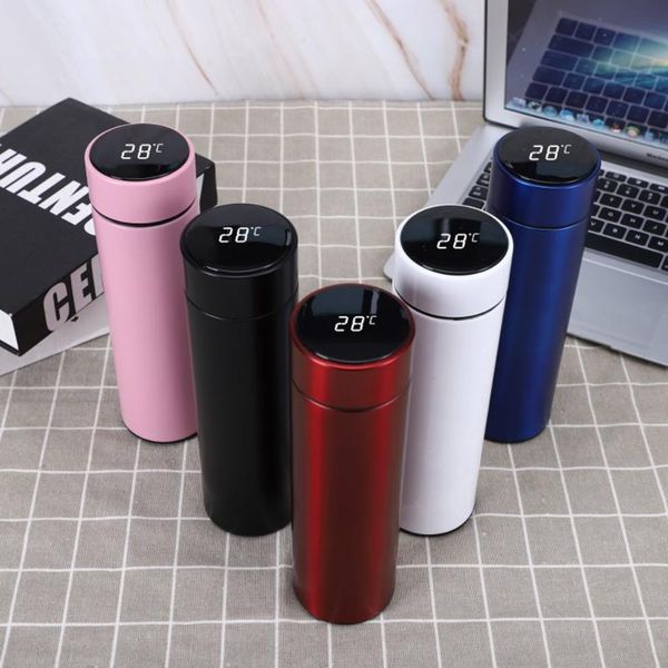 

water bottles stainless steel vacuum flask smart lcd contact screen display temperature for travel coffee mug tea milk thermo cup