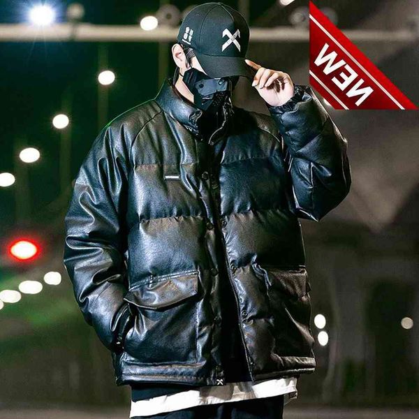 

black down jacket mens s coat men winter pu puffer warm thicken streetwear outwear men's clothing