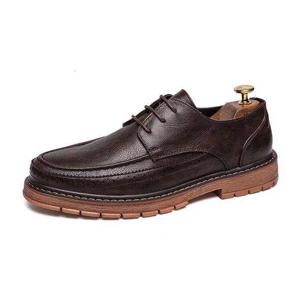 

dress shoes men oxfords leather british black brown handmade comfortable formal flats lace-up bullock 39-44 *td939 lrsj