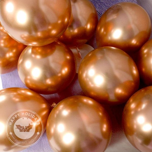 

party decoration chrome metal rose gold balloon large latex balloons silver green birthday wedding garland decor 10inch 12inch helium ball
