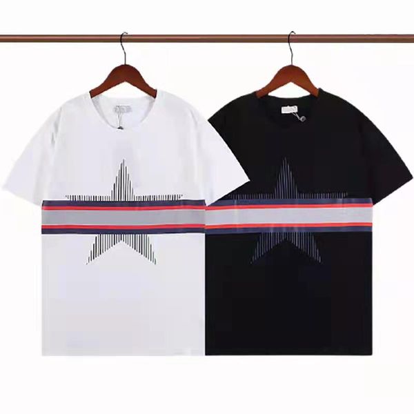 

women's couples summer street t-shirt men's casual short sleeve pullover, White;black