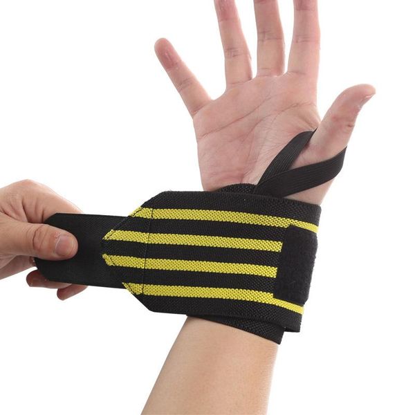 

wrist support 1 pair wristband supports brace straps wraps for weight lifting sports n66, Black;red