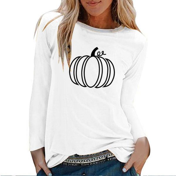 

pumpkin printing halloween long sleeve mens men autumn winter graphic tees aesthetic white crew neck harajuku shirt, White;black