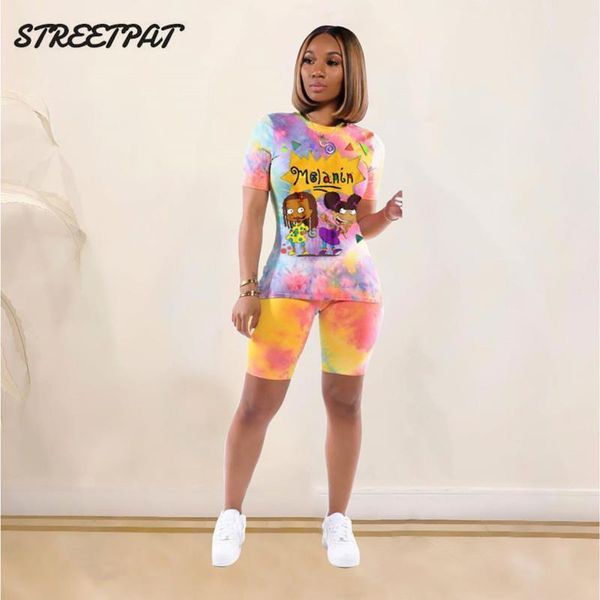 

tie dye low two womens tracksuits piece set biker shorts outfits sweat suits tracksuit chandal mujer 2 piezas jogging, Gray