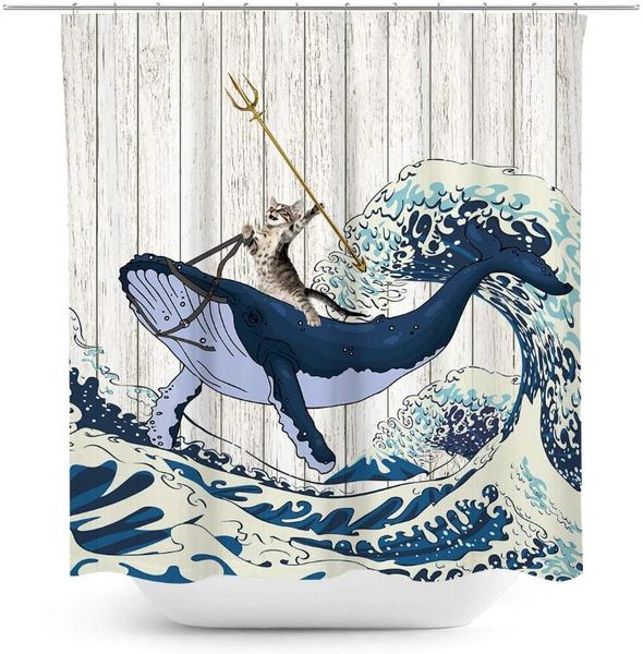 

shower curtains funny cat curtain japanese wave whale barn door