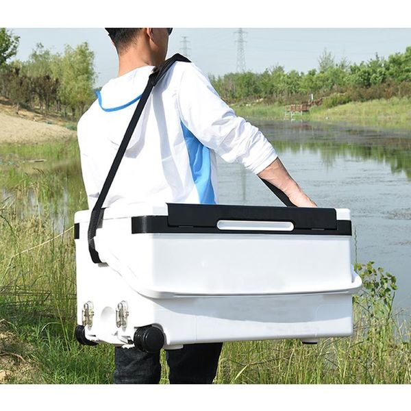 

storage bags fishing box strap handle accessories shoulder multifunctional thickened pad buckle automatic gear supplies