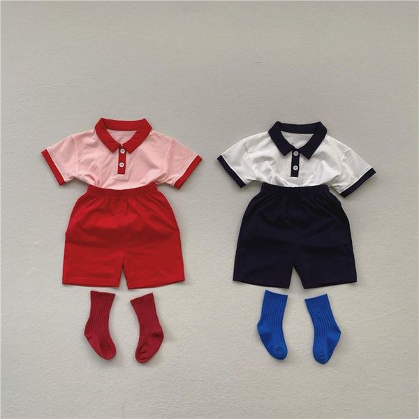 

clothing sets baby boys girls summer kids casual +shorts outfit children sports suit child tracksuit 2021 clothes korean spanish, White