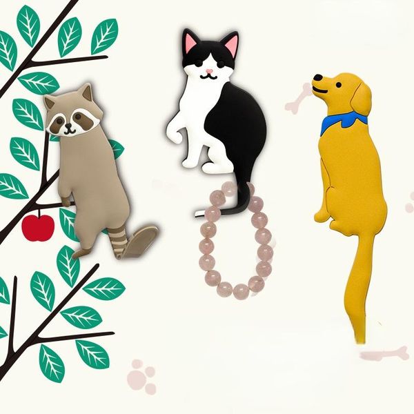 

hooks & rails cartoon animal hook tail arm can bend interesting pvc soft glue