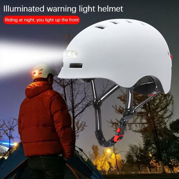

motorcycle helmets smart bicycle helmet with 3 kinds of warning lights and safe shiny comfortable lightweight riding