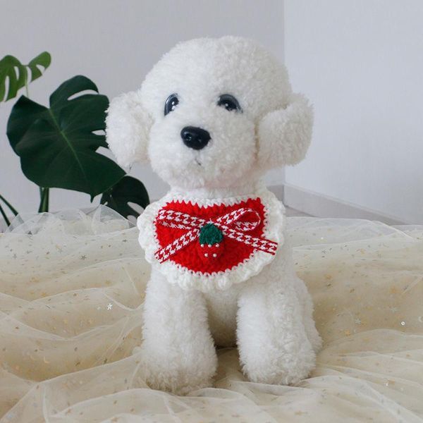 

cat costumes bib dog scarf small hand knitted cute ornament pet saliva towel