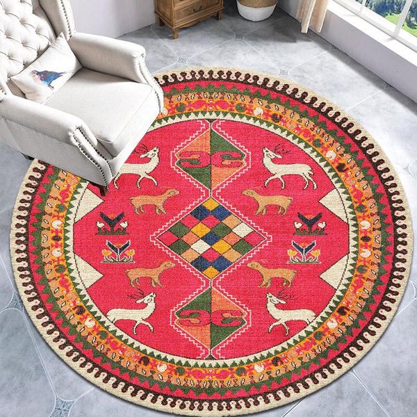 

nordic round carpet ethnic style living room sofa coffee table cushion bedroom bedside homestay retro carpets