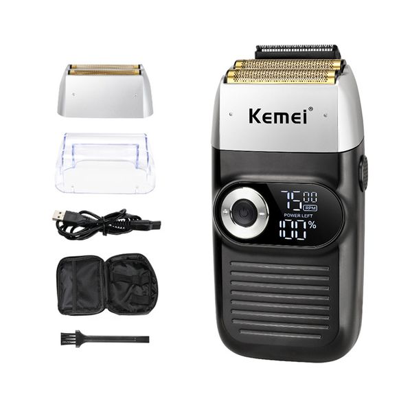 

kemei body washing electric razor multifunctional haircut shaving repair sideburns lcd display double-head reciprocating razor36