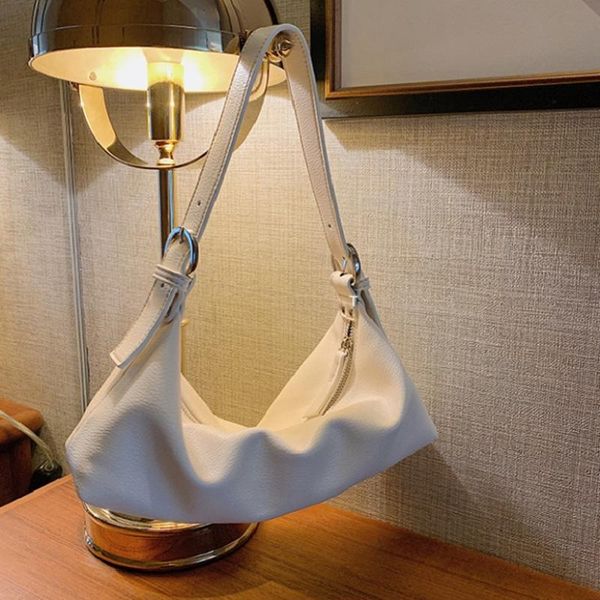 

evening bags women's fashion soft pu leather underarm 2021 trendy baguette crossbody bag retro single shouder female casual handbag