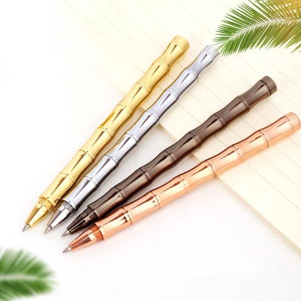 

1pc creative bamboo brass pen metal ballpoint copper gift school office accessories gel pens