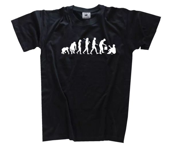 

standard edition social worker worker evolution t-shirt s-xxxl, White;black