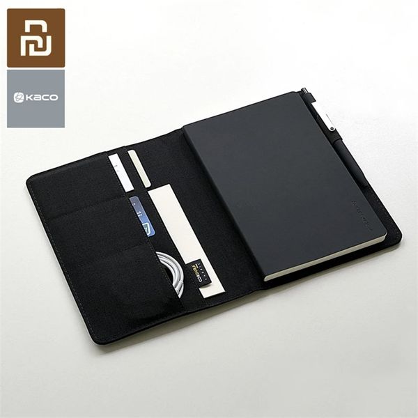 Youpin Kaco A5 NoteBook Smart Home Paper PU Card Slot Wallet Book per Office Travel con un regalo 210611