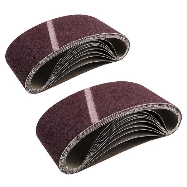 

storage bags 20 pcs 100x610mm sanding belts sandpaper abrasive bands for sander power rotary tools,10 80 grits & 10pcs 60